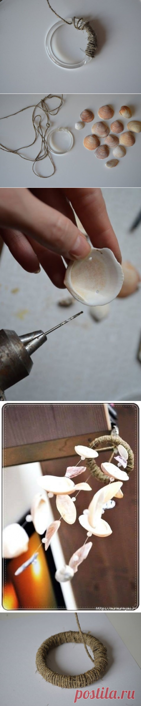 Музыка ветра из ракушек своими руками.