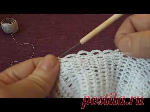 обвязка горловины крючком.Вязание для начинающих.Детское 👗 крючком