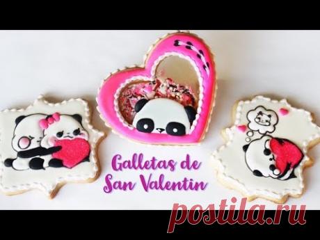 Galletas De Panda De San Valentin