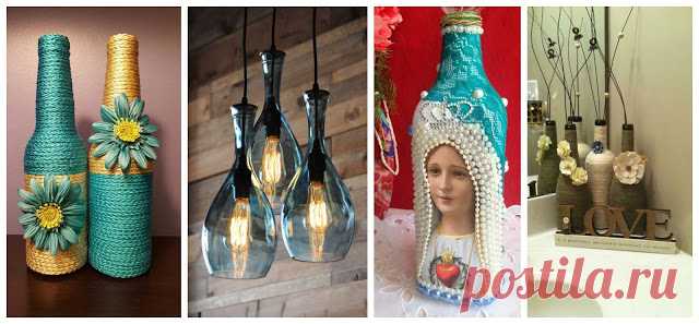 17 Ideas de cómo decorar con botellas de vidrio recicladas ~ Haz Manualidades