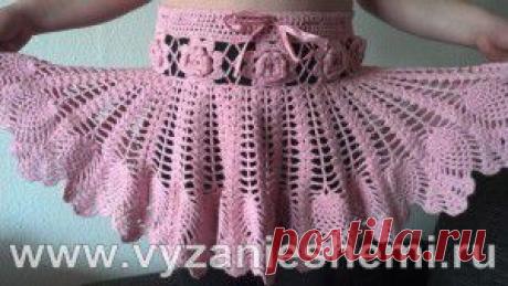 для девочки с цветочной кокеткой (вязание крючком, хвастаемся)