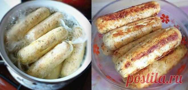 Готовлю сразу всем по 3 штучки. Такие вкусные, такие нежные! Сосиски из куриного филе Даже наша бабуля сьедает с аппетитом!