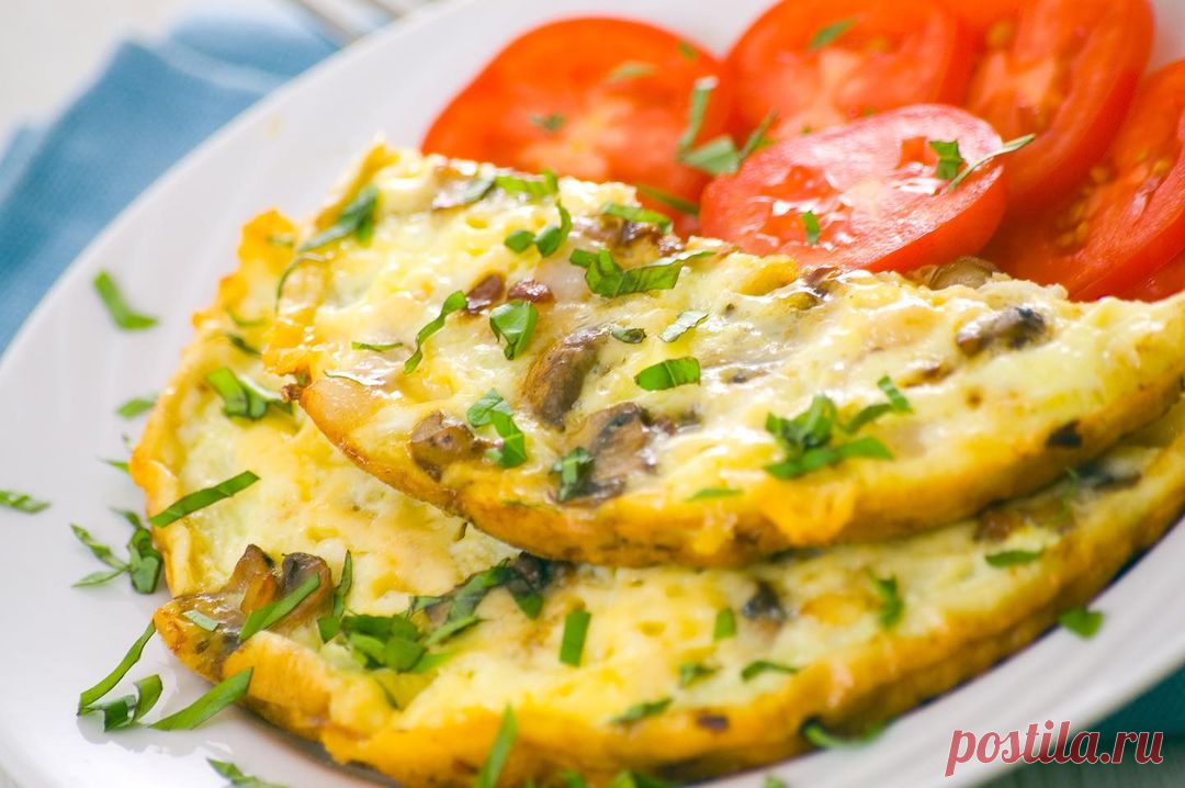 омлет с грибами и сыром
