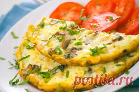 омлет с грибами и сыром