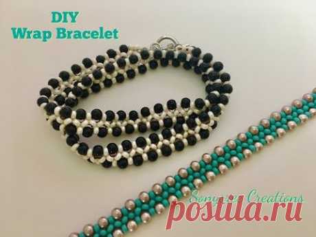 DIY Beaded Wrap Bracelet .Super Easy Tutorial