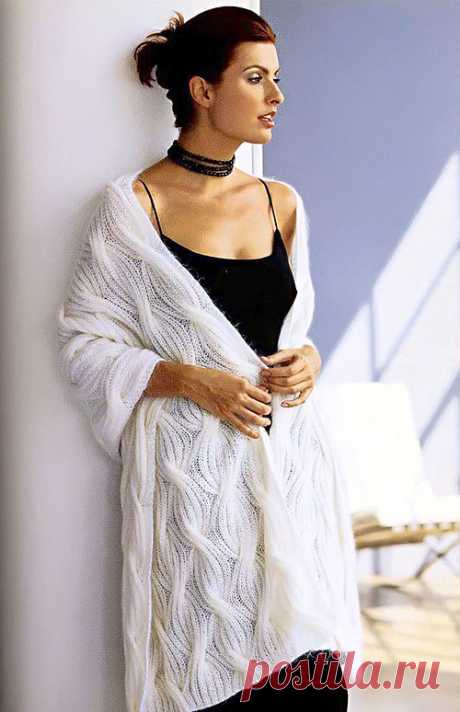 Нежный палантин | Loveknitting.ru