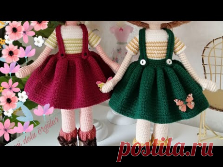 Amigurumi ressam kız etekte kullandığım örgü tekniği