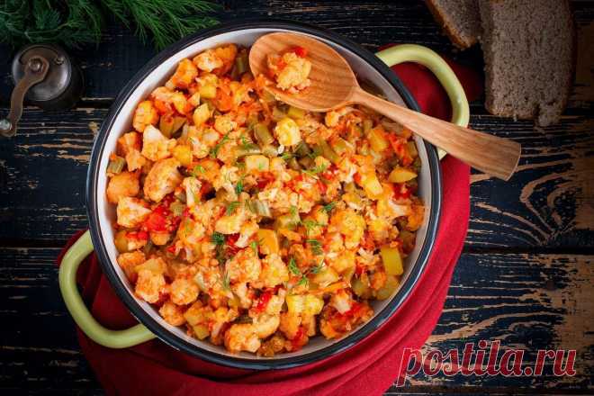 Овощное рагу с цветной капустой рецепт с фото пошагово - 1000.menu
