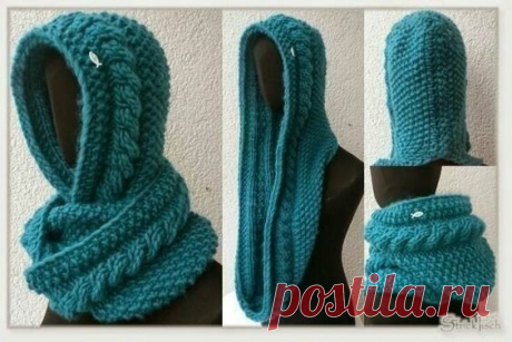 18 необыкновенных вязаных шарфов-капюшонов | Только handmade | Яндекс Дзен