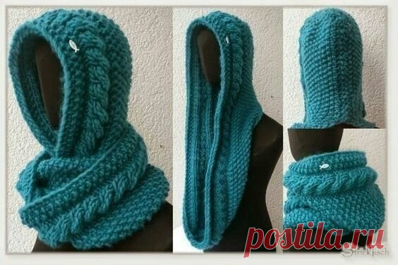 18 необыкновенных вязаных шарфов-капюшонов | Только handmade | Яндекс Дзен