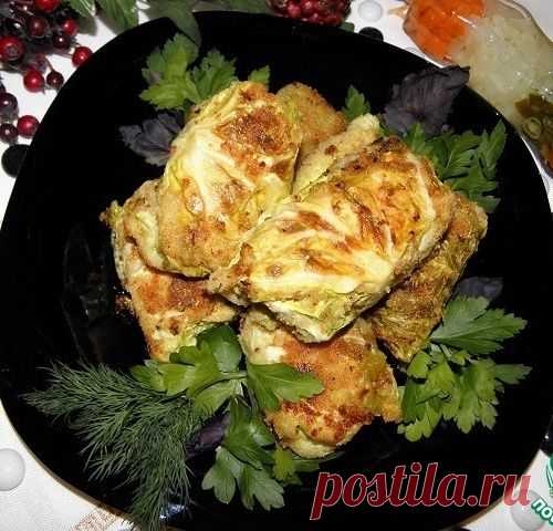 Куриные рулетики в капустной шубке
