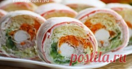Рулеты из лаваша: 20 видов начинки - пошаговый рецепт с фото.