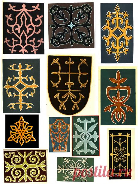 Черкесские Адыгские орнаменты circassian motifs тхыпхъэ