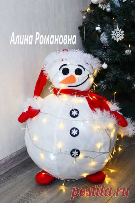 Шьем ОГРОМНОГО СНЕГОВИКА СВОИМИ РУКАМИ! | Рукоделие из бумаги и не только | Яндекс Дзен