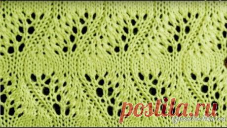 Узор спицами «Японские перья»
Описание: https://vjazalochka.ru/uzory-vyazaniya/spicami/uzor-spitsami-yaponskie-perya-video