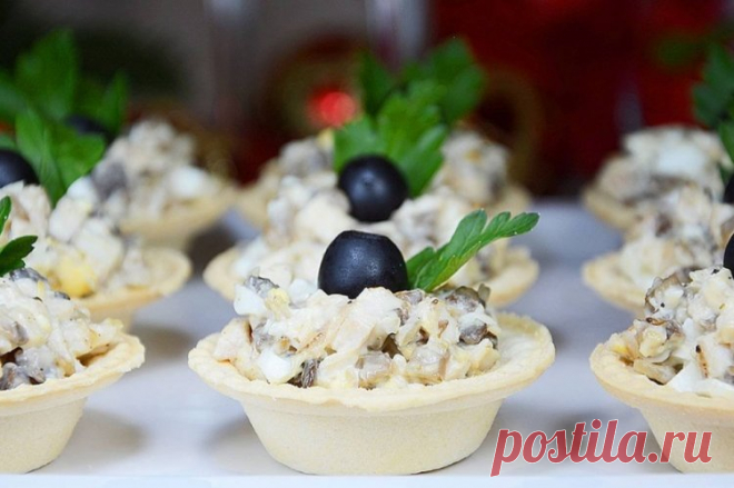 15 лучших рецептов тарталеток с курицей и грибами