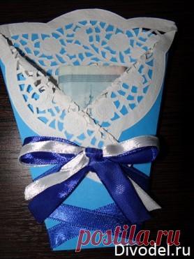 Как сделать красивый подарочный конверт-открытку для денег своими руками?