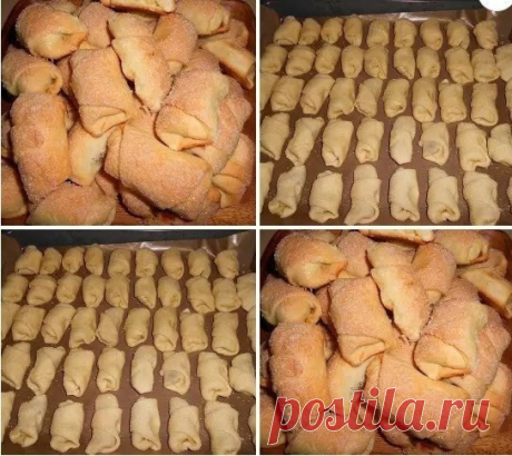 Классный рецепт! ПЕЧЕНЬЕ "МЕРЗАВЧИКИ"... 

Это печенье, действительно, мерзавчики!!! Объясню почему, на одной штучке остановится не получится, а много печенек вредновато ... 

Для теста: 
пачку маргарина, стакан сметаны, одно яйцо, 0,5 ч.л. соды, гашеной. 

Для начинки: 
банка вареной сгущенки. 

Замесить тесто, чтобы не липло к рукам. Разделить на 6 частей, каждую раскатать в круг, разрезать на восемь треугольников. На треугольник положить начинки, с чайную ложечку и свер...