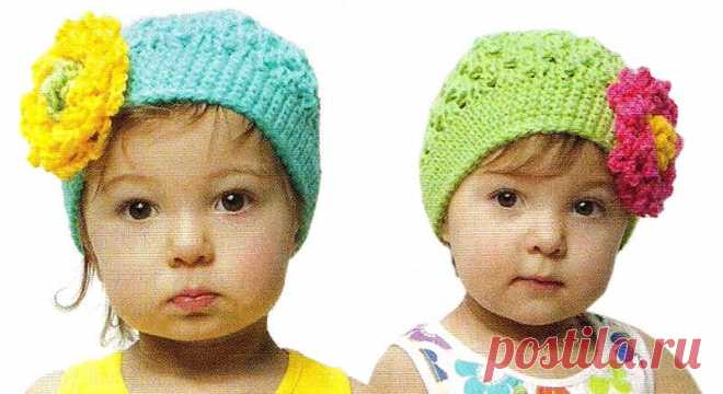 Шапка крючком для детей | Искусница