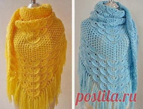 Красивая шаль со схемой вязания
#рукоделие@rukodelz