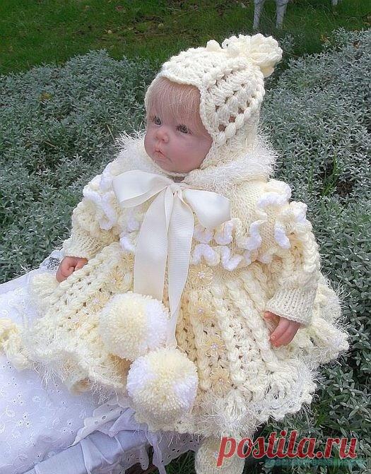 Пальто для девочки крючком — Красивое вязание