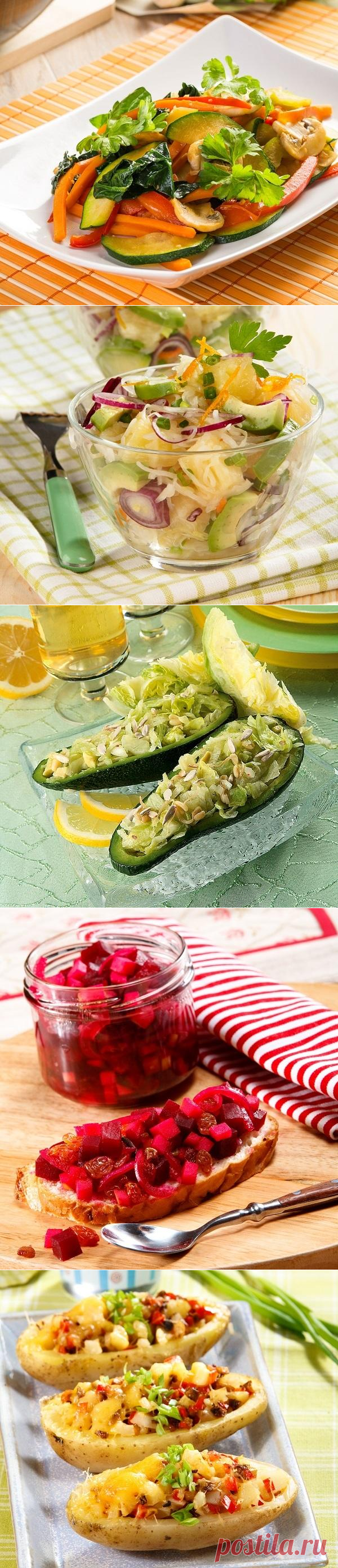 10 рецептов постных салатов и закусок