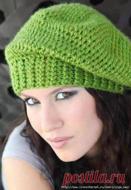 ВЯЖЕМ КРАСИВЫЙ БЕРЕТ КРЮЧКОМ