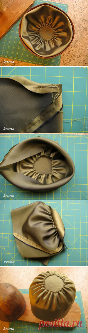 Изготовление, способ обработки и прикрепления подкладки "рюшка" для шляп - Ярмарка Мастеров - ручная работа, handmade