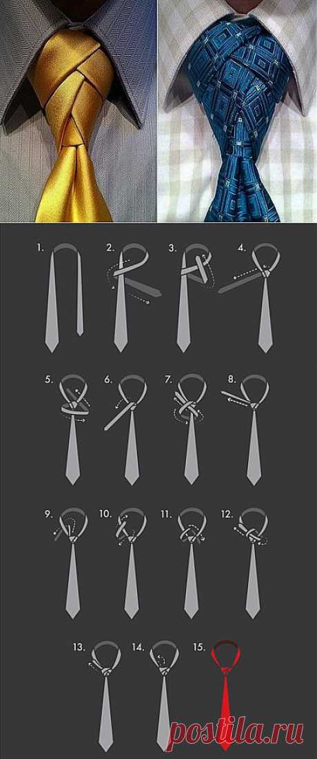 Шикарный Eldredge Knot. Завязываем галстук.