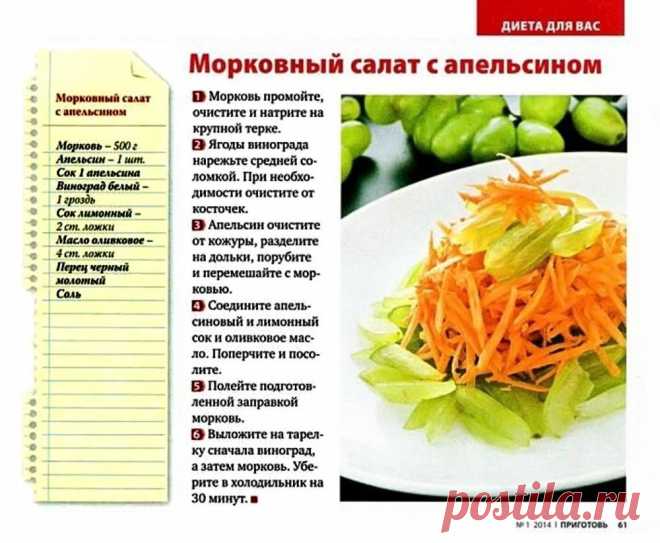Морковный салат с апельсином