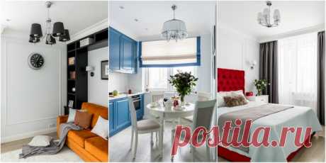 Двушка с синей кухней и красной кроватью в спальне Изначальная планировка полностью отвечала пожеланиям заказчика — дизайнер Наталья Широкорад уделила много внимания отделке: создала нейтральную базу, в которую отлично вписались яркие акценты — синий гарнитур, красная кровать и оранжевый диван. Посмотреть целиком: