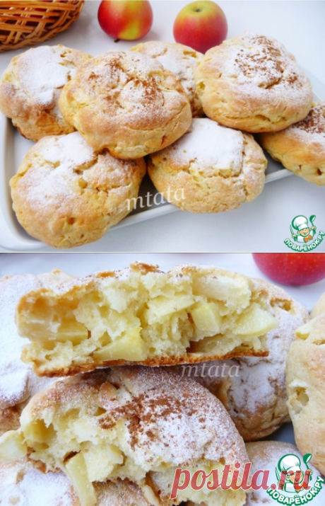 Яблочно-творожные булочки – кулинарный рецепт