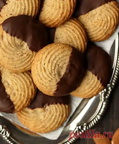Миндально-коричное печенье в шоколаде – пошаговый фото рецепт