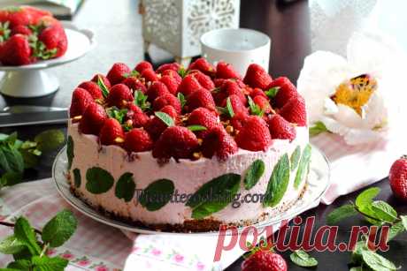 Сирник з полуницями без випікання | Picantecooking