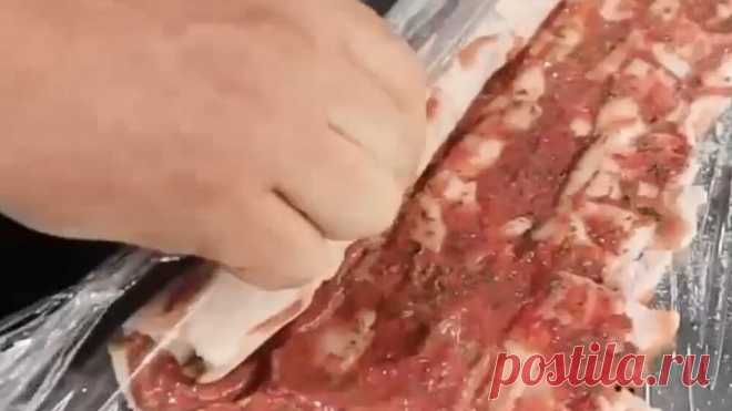 Рулет из маринованного сала
