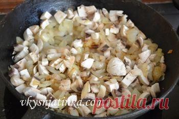 Пирог с шампиньонами - сочно, сытно, ароматно!