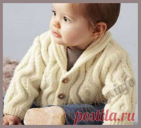 Куртка для мальчика. Вязание спицами