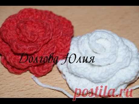 Вязание крючком для начинающих. Цветок РОЗА ///  Crochet for beginners. Flower rose