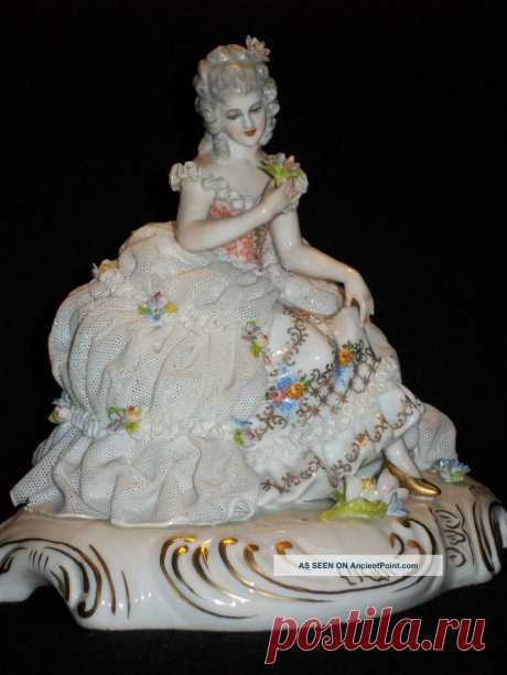 Dresden porcelain lace figurine