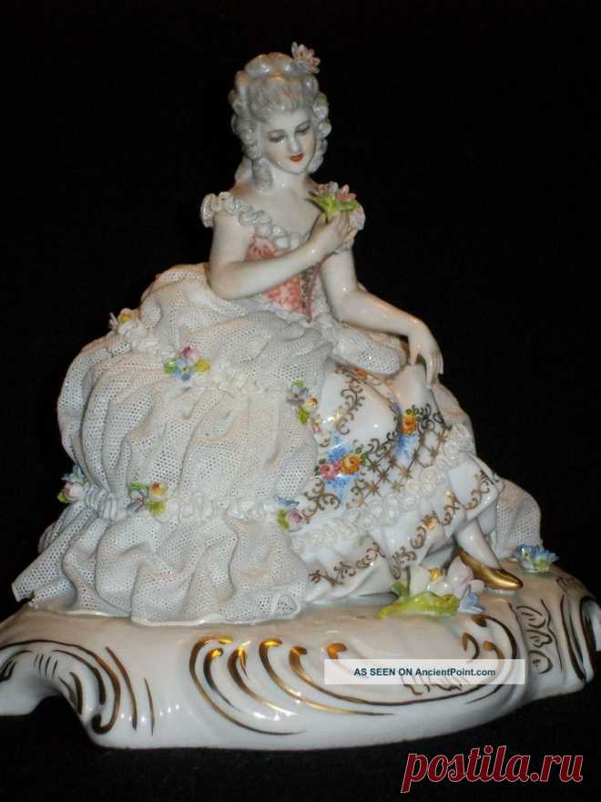 Dresden porcelain lace figurine
