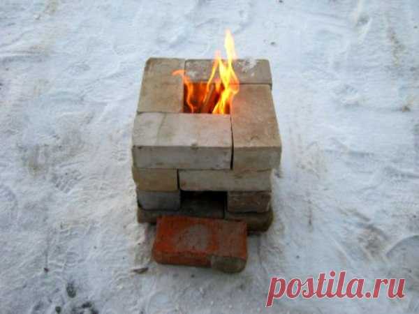 ОЧАГ ИЗ 16 КИРПИЧЕЙ