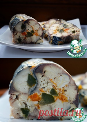 Рулет из скумбрии с морковью и яйцом - кулинарный рецепт