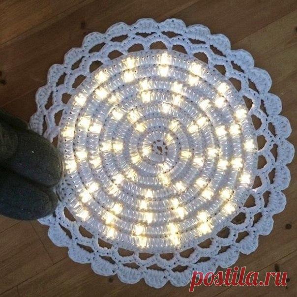 Вяжем светящийся коврик