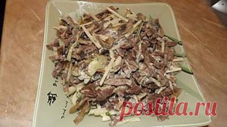 Салат с языком и грибами. Рецепт c фото, мы подскажем, как приготовить!