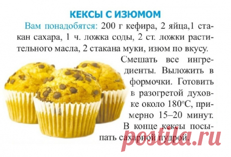 Кексы с изюмом