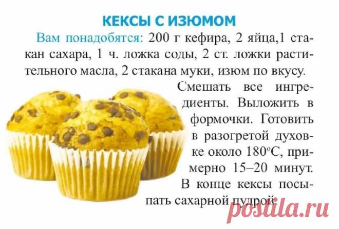 Кексы с изюмом