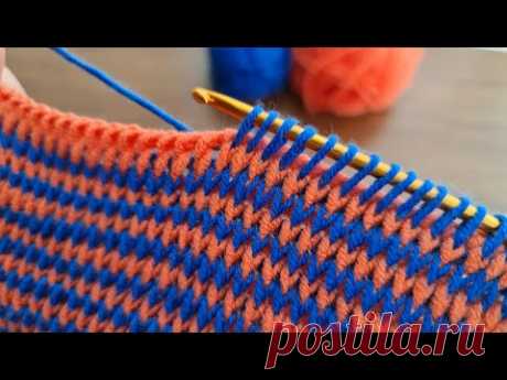 Very Very Easy Super Tunisian Knitting Pattern Çok Çok Kolay Süper Tunus İşi Örgü Modeli