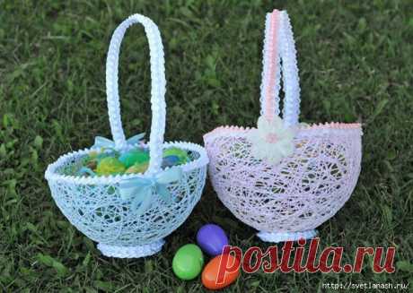 Нарядные пасхальные корзиночки своими руками