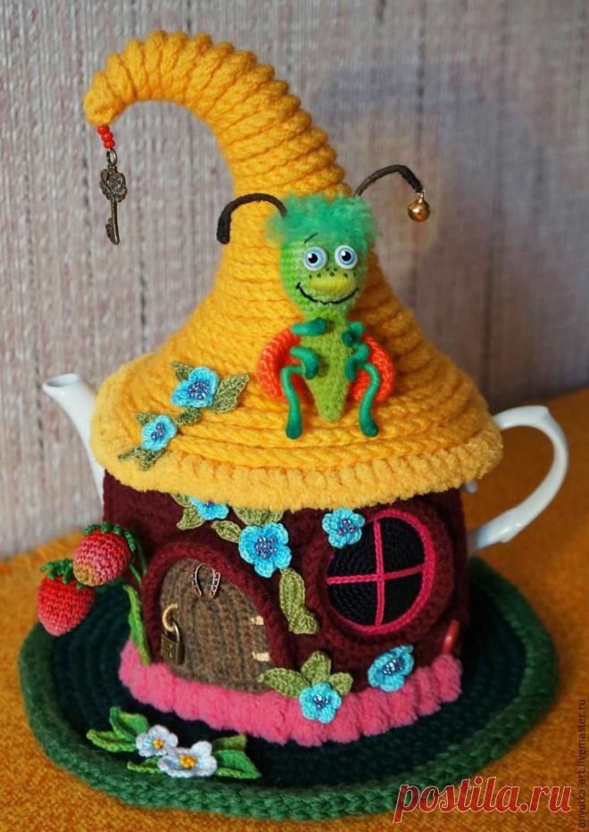 Вяжем грелку на чайник «Сказочный домик». Часть 2 - Ярмарка Мастеров - ручная работа, handmade