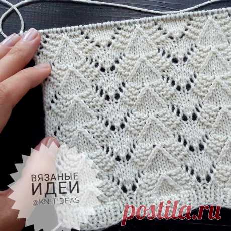 Красивый узор для топа, джемпера, кардигана (Вязание спицами) Сегодня предлагаю вместе связать красивый, ажурный узор спицами, который отлично подойдет для вязания весенних и летних изделий, например топов, джемперов, кардиганов. Раппорт 16 петель в ширину и …